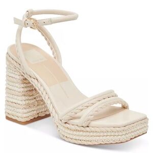 Dolce Vita Agnes Pearl Beaded Platform Dress Sandals